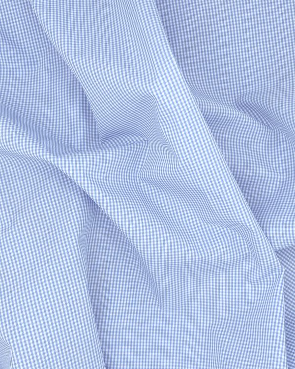 1/8” Blue Gingham Fabric | Small Cotton Check 58WThreadymade