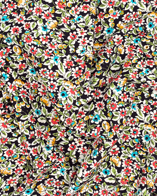 Small Scale Multicolor Floral Cotton Fabric – Vintage Inspired