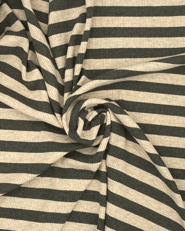 Olive & Black Stripe Rib Set Olive & Black Stripe Rib Set