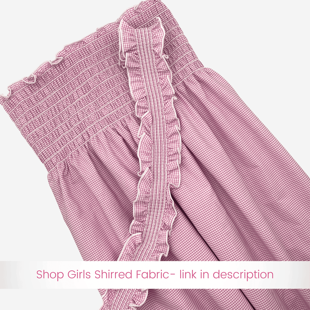 Pink Mini Gingham Fabric for Kids with link in the description for ordering