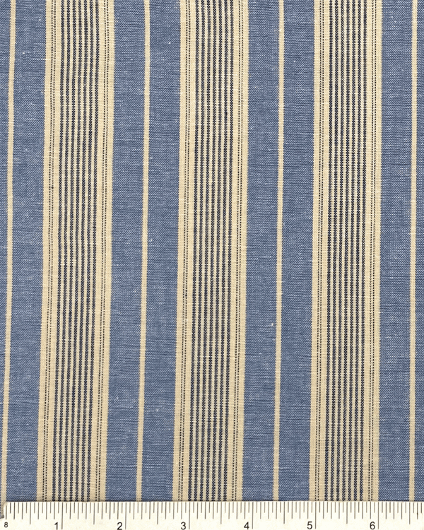 Chambray Blue Striped Cotton Fabric – Retro Charm, Modern VersatilityDressmaking dreams, nostalgic tailoring, and retro DIY projects start here! Lightweight chambray blue striped cotton fabric, perfect for apparel, home decor, and crafts. Deadstock & sust