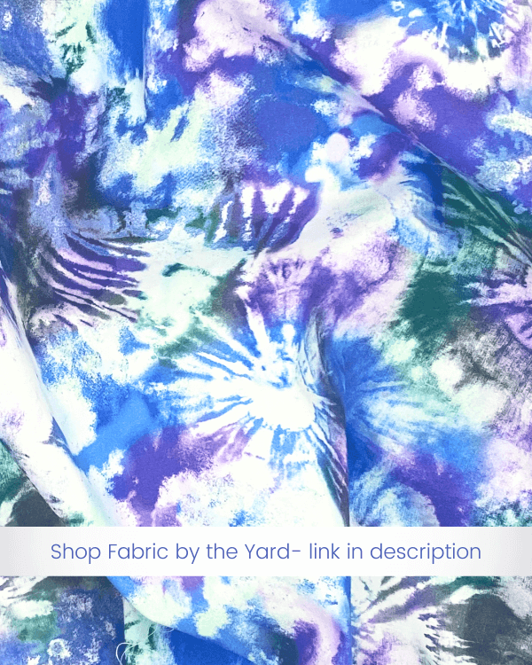 Purple Blue Colorful Tie Dye Fabric available by the yard