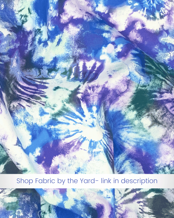 DIY Resortwear Tie-Dye Cotton Fabric Sold by the Yard