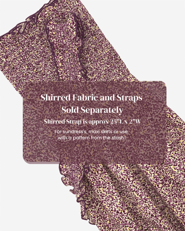 Sugarplum Mini Leopard Print Smocked Shirred Fabric by the Yard 40”L