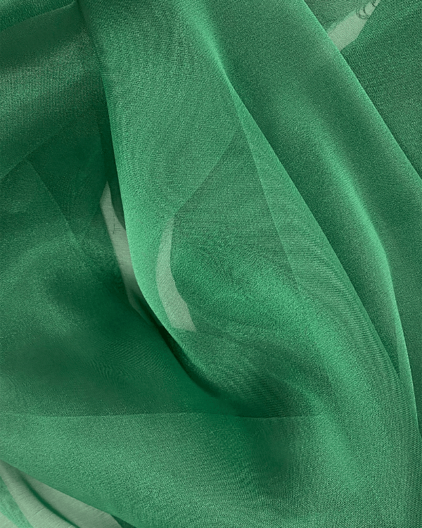 Emerald Green Organza Fabric | Polyester 58W