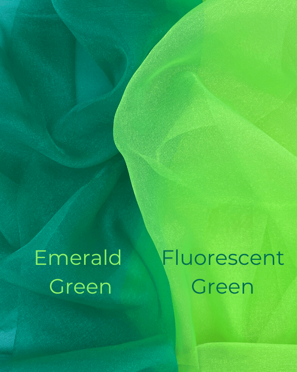 Fluorescent Green Sparkle Organza Fabric | Textured Nylon 45W
