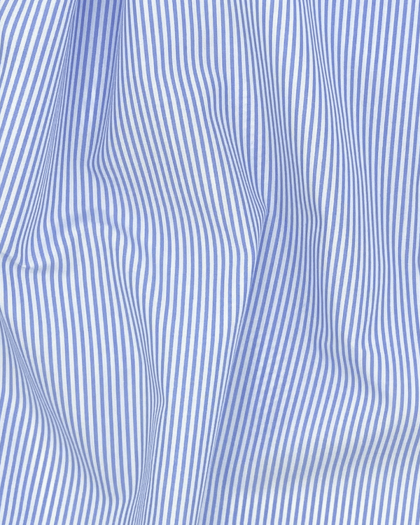 Light Blue Stripe Cotton Fabric 58 Inch Wide Yards - Select desired quantity in cart Light Blue Stripe Cotton Fabric 58 Inch Wide Yards - Select desired quantity in cart