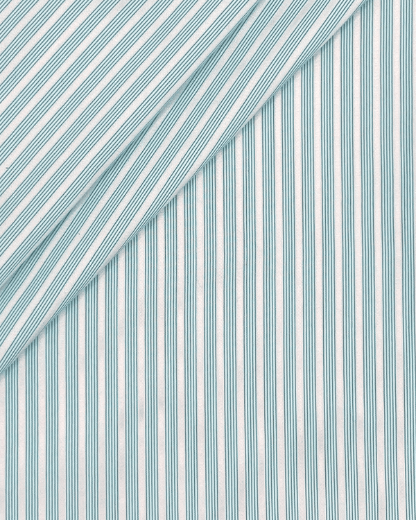 Narrow Blue and White Stripe Satin Fabric – Silky, Shiny, and Sew WorthySoft, silky, and striped! This blue and white deadstock fabric is perfect for apparel, pajamas, and accessories. Matte & shiny glamour in every yard.Threadymade