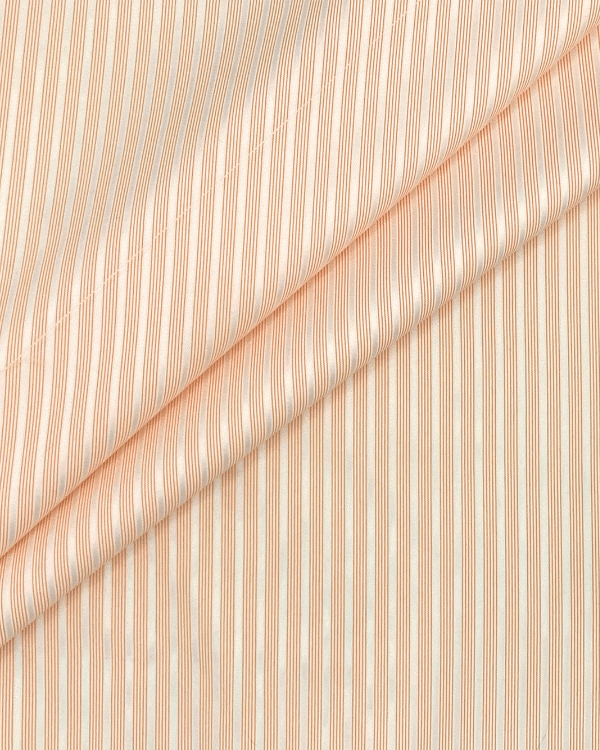 Narrow Orange and White Stripe Satin Fabric – Matte and Shiny GlamSoft as a dream and shiny enough to steal the spotlight, this blue and white stripe polyester satin fabric is the perfect muse for your sewing adventures. Whether you’re whipping up chic pa