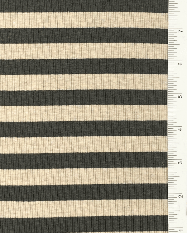 Olive Stripe Rib Knit Fabric | 2 X 1 Rayon SpandexDiscover our Olive Natural Striped 2x1 Rib Jersey - soft, stretchy, and perfect for chic & casual sewing projects. Made with love in the USA!Threadymade