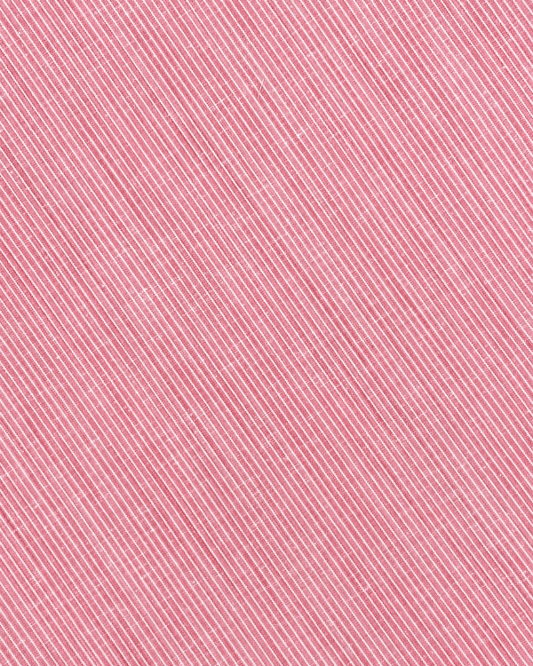 Pink White Hairline Stripe Fabric | Linen Look Cotton Slub 58”