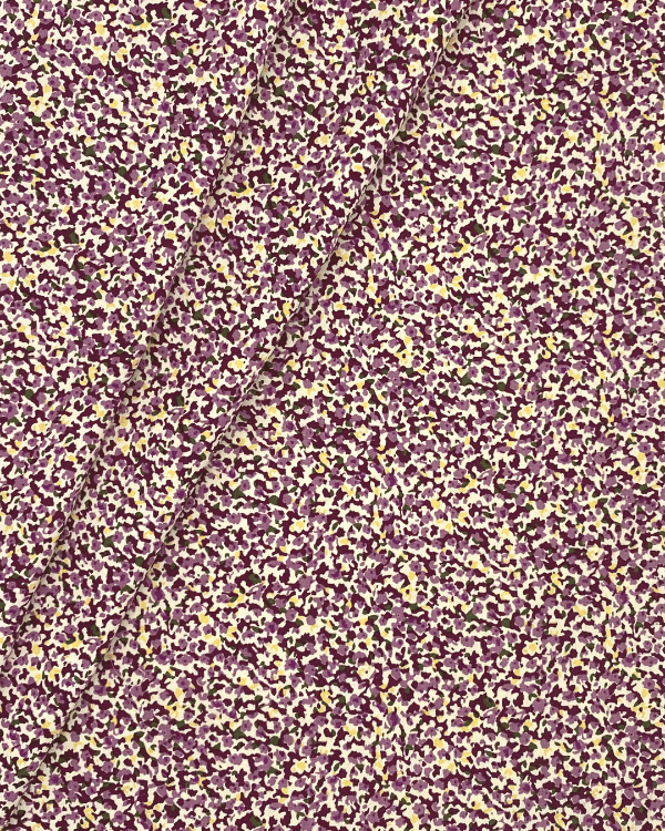Petite Lilac Purple Floral Fabric | Multicolor Cotton Shirting 43W