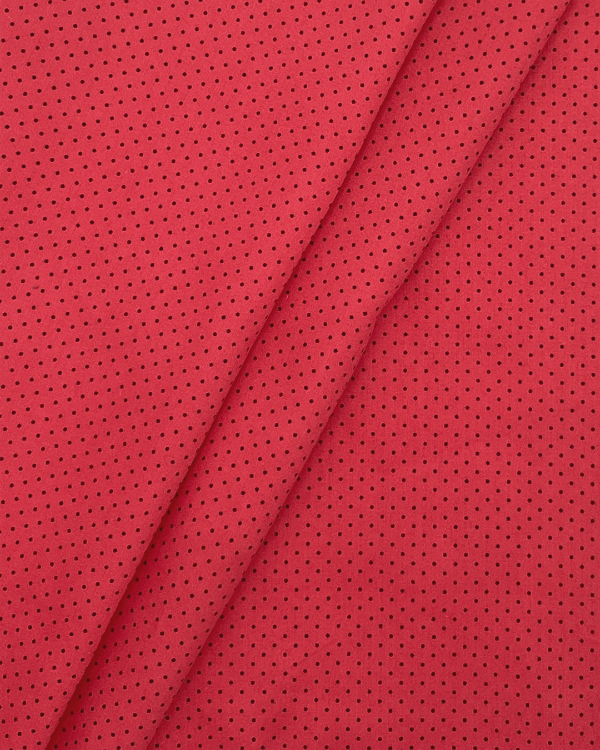 Pink Navy Polka Dot Fabric | Cotton Sateen 58W