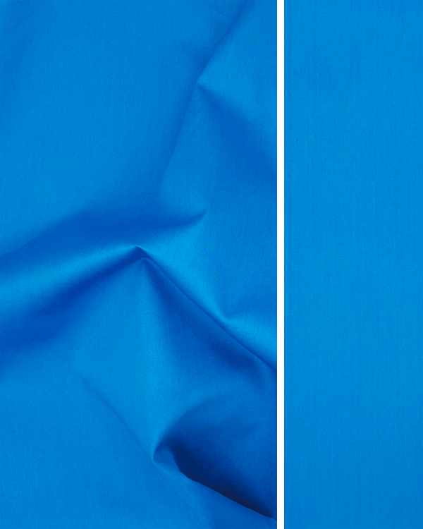Premium Cerulean Blue Cotton Sateen Fabric by the Yard