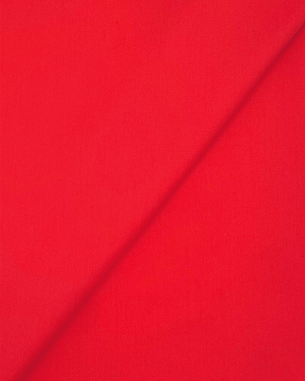 Premium Poppy Red Cotton Sateen Fabric by the Yard  | 58W