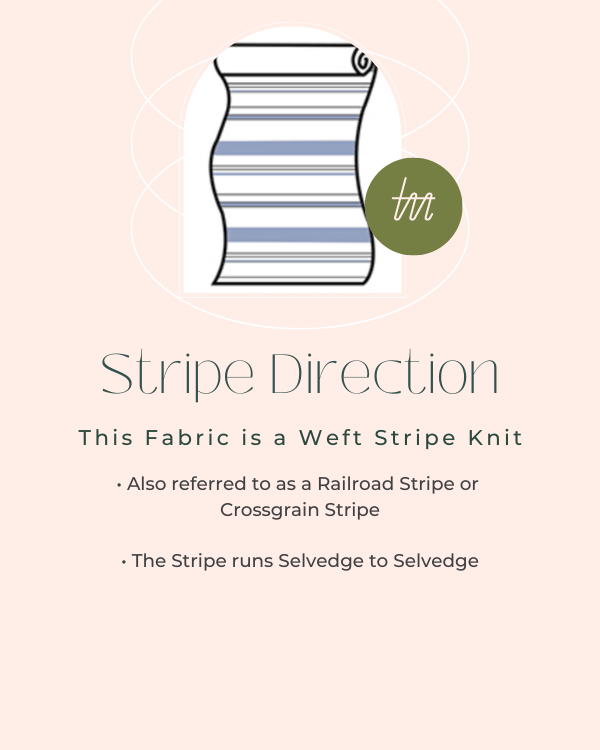 Olive Stripe Rib Knit Fabric | 2 X 1 Rayon Spandex,Graphic for Selvedge to Selvege Sripe Direction,Threadymade