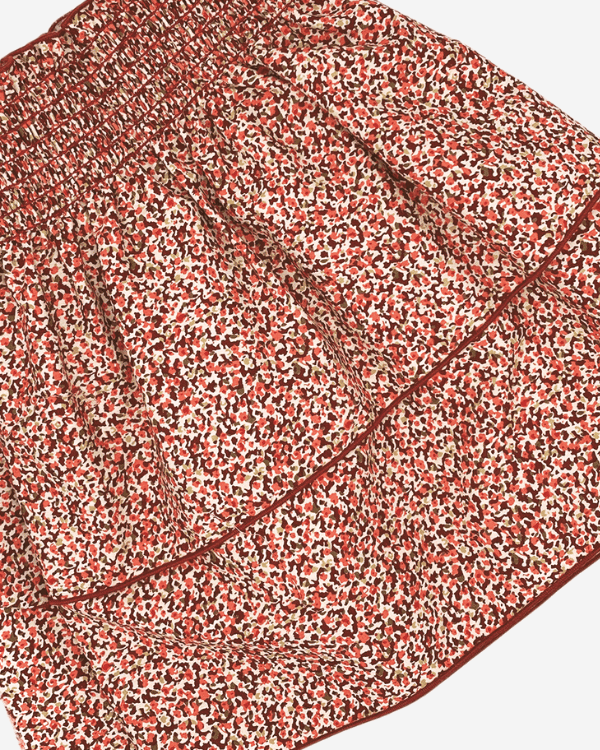 Smocked Shirred Fabric for Skirts | Berry Mini Leopard Print
