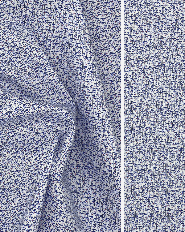 Small Ditsy Blue Floral Fabric | 100% Cotton 58”W