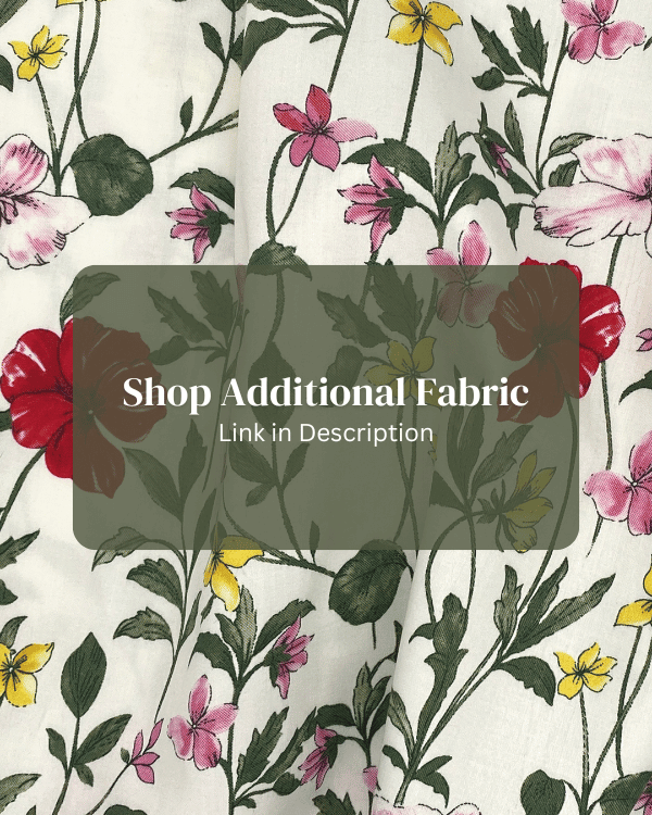 Smocked Shirred Fabric and Straps |  Colorful Cotton Garden Floral Fabric