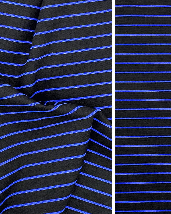 Black Ponte De Roma Knit Fabric