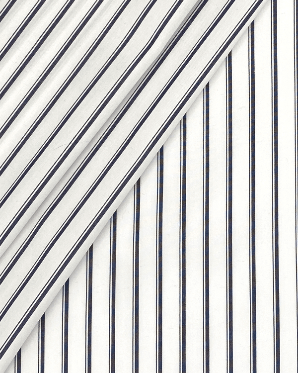 Clean Crisp Black Stripe Fabric | Cotton Shirting