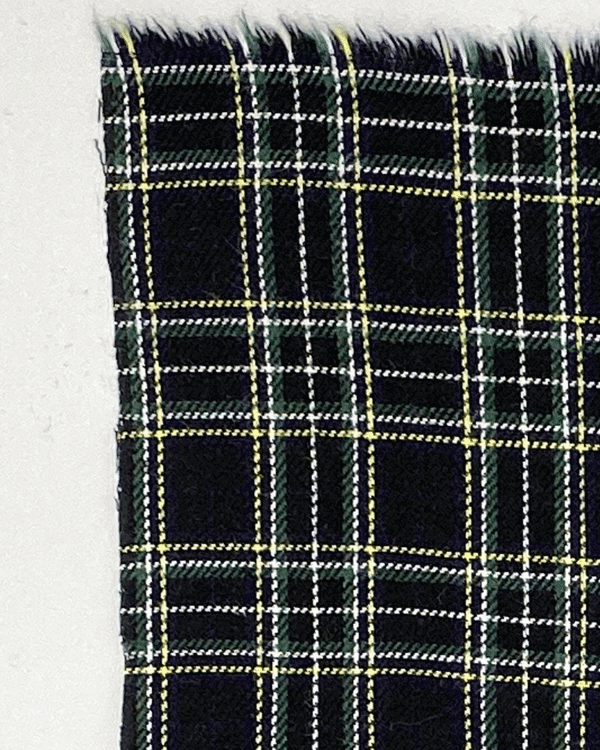 Black White Plaid Check Fabric | Cotton Twill