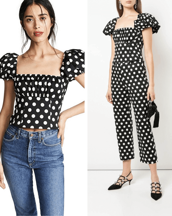 Black and White Polka Dot Fabric Printed on Italian Cotton Stretch