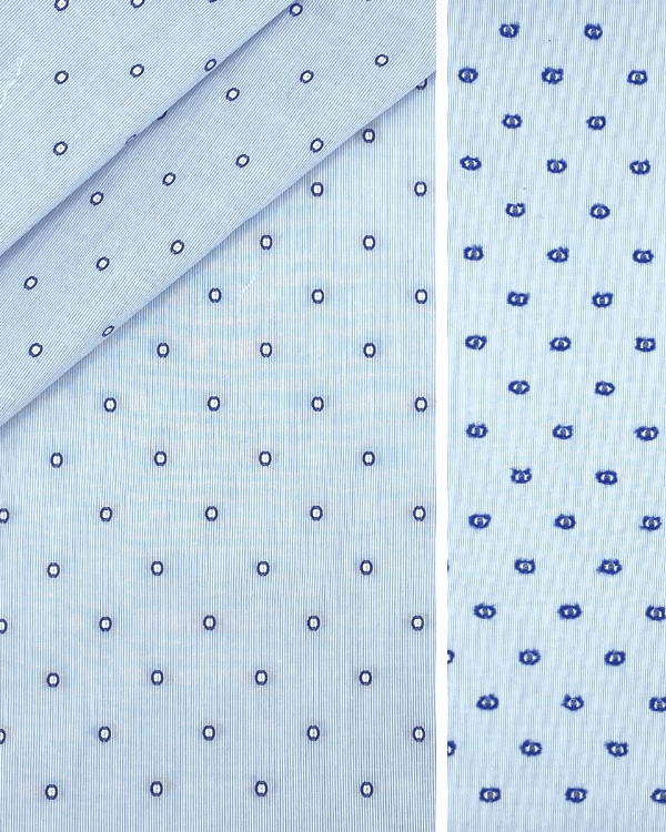 Viscose Poly Clip Dot Dobby Fabric (FC-861) - Dinesh Exports