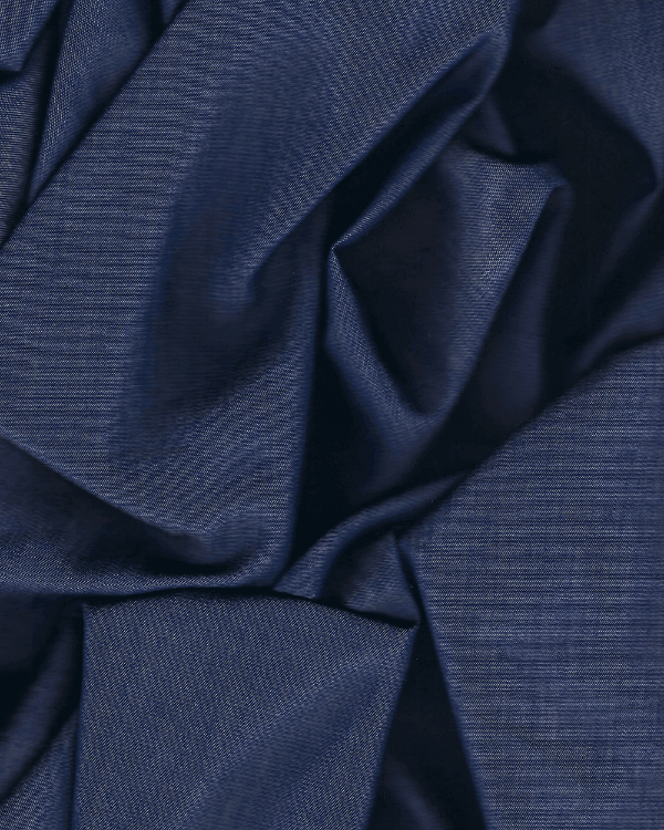 Dark Denim Chambray Fabric | Cotton Rayon
