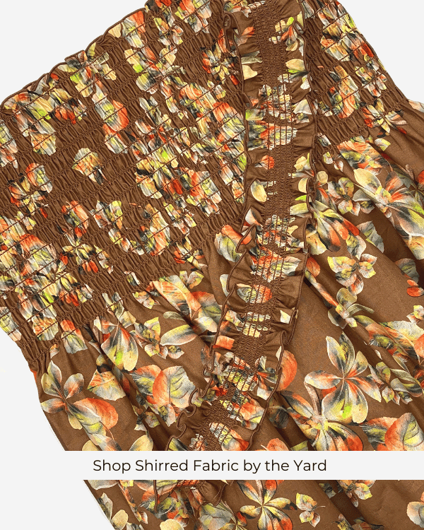 Ombre Fall Foliage Fabric | Caramel Brown Cotton Lawn