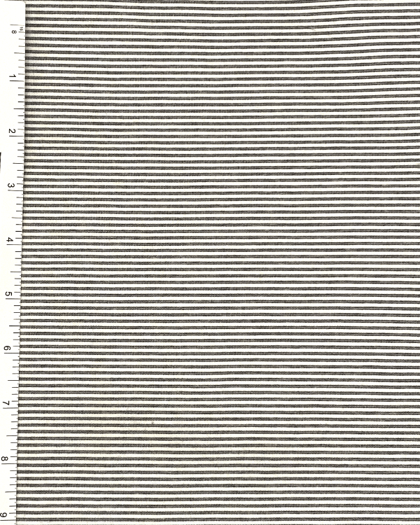 Heather Grey and White Striped Ponte de Roma Rayon Knit FabricMade from a blend of rayon, nylon, and spandex, our Ponte di Roma fabric is stretchy and durable, with a lovely heather grey and white striped pattern. This fabric is also notable for its fine