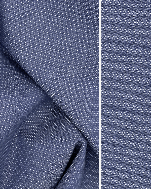 Indigo Chambray Pin Dot Fabric | 100% Cotton