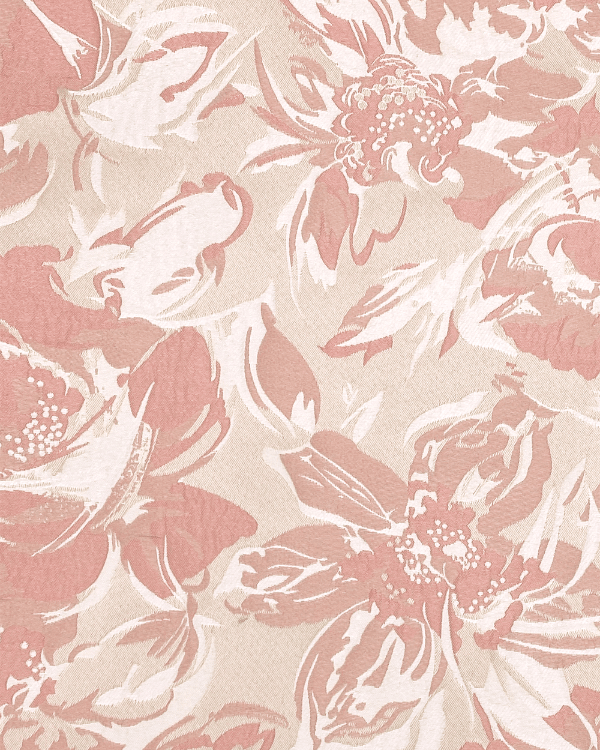 Pastel Pink Floral Brocade Jacquard | Textured Embossed Flower Damask Fabric