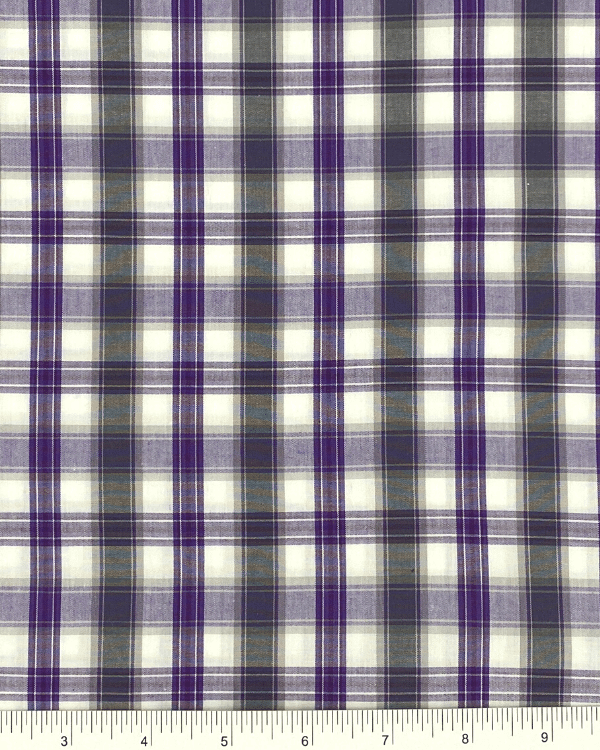 Fabric Finders Mardi Gras Plaid T118 Cotton Fabric 