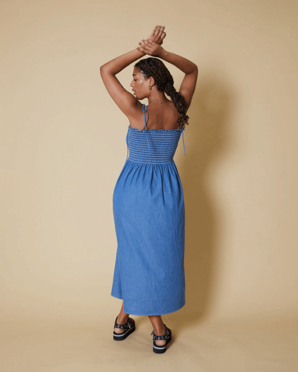 Ready to Sew Shirred Dress Sewing Project Kit | Chambray Denim