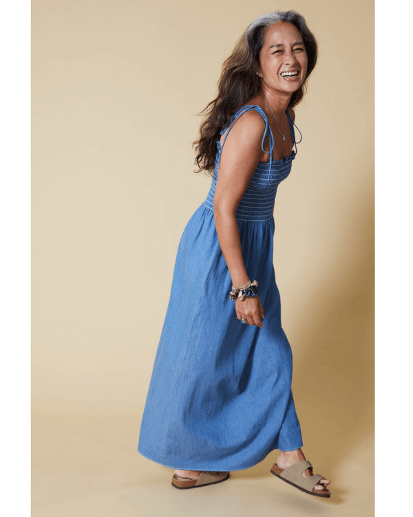 Ready to Sew Shirred Dress Sewing Project Kit | Chambray Denim