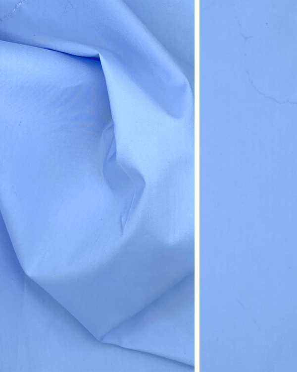Solid Blue Cotton Stretch Shirting 52W