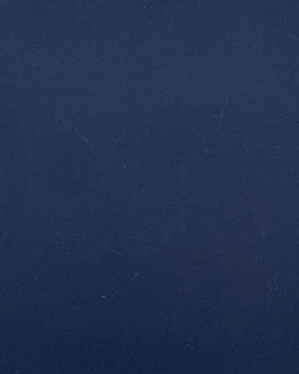 Solid Navy Cotton Stretch Shirting 52W