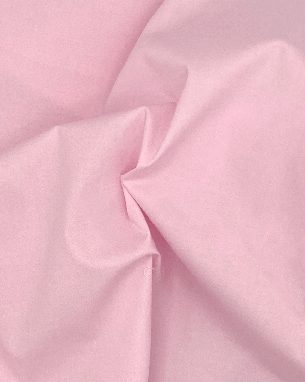 Solid Pink Cotton Stretch Shirting 52W